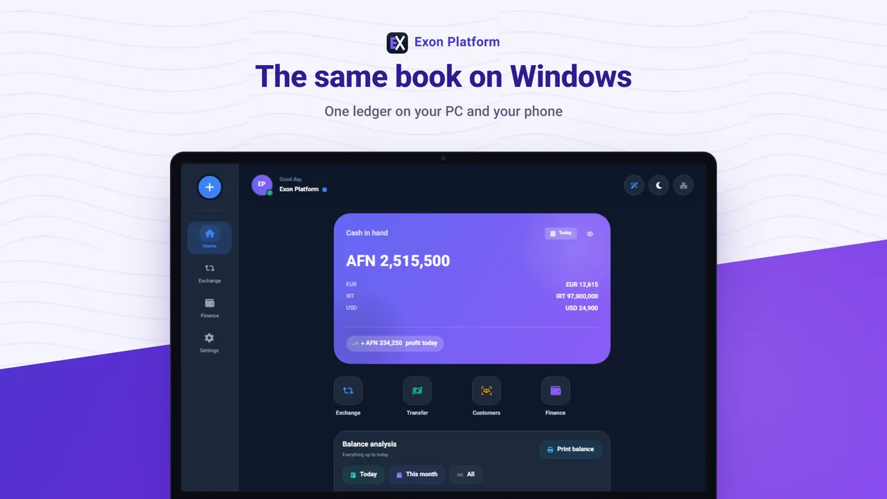 Exon Platform on Windows