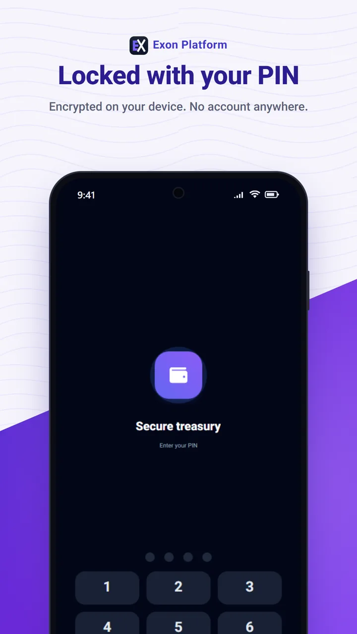 Exon Platform: locked with your PIN